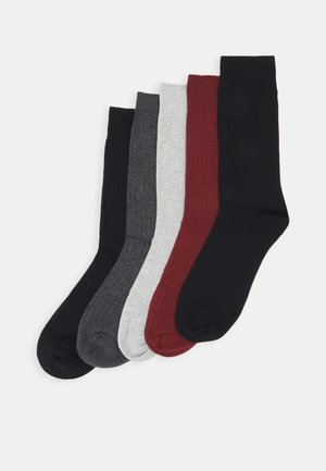 JACGAM SOCKS 5 PACK - Socks - light grey melange/port royal/black