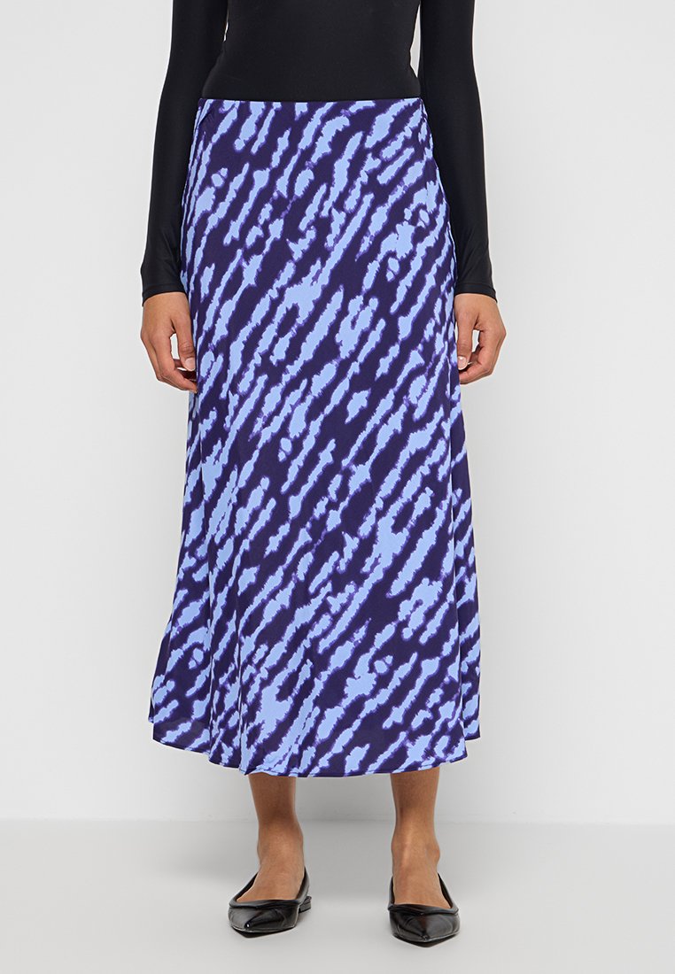 Mango A-lijn rok blauw Mango A-lijn rok blauw