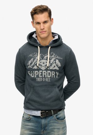 LO-FI OUTDOOR MONO  - Sweat à capuche - eclipse navy marl