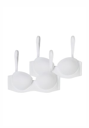 2-PACK UNIQUE MICRO - trägerloser/variabler BH - weiss