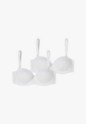 2-PACK UNIQUE MICRO - Axelbandslös bh / Multifunktionsbh - weiss