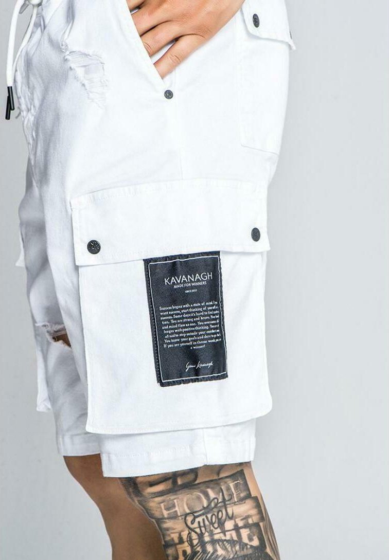 Herren Chino Shorts | Gianni Kavanagh MANIFESTO Shorts white/weiß - VI34057 Herren Chino Shorts | Gianni Kavanagh MANIFESTO Shorts white/weiß - VI34057