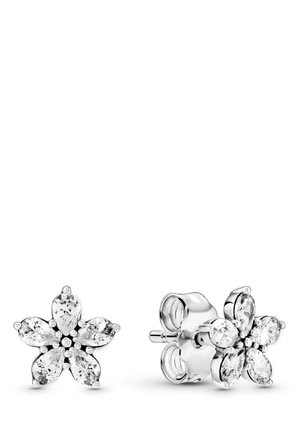 SPARKLING FLOWER STUD - Náušnice - silver coloured