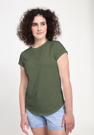 Henry Tiger ROLLED-SLEEVE - T-shirts basic - pistachio green