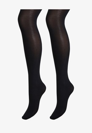 TWO PACK - Overkneestrumpor - black