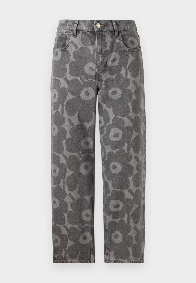 Marimekko BARREL UNIKKO UNISEX Baggy farkut Light Grey marimekko-barrel-unikko-unisex-baggy-farkut-light-grey