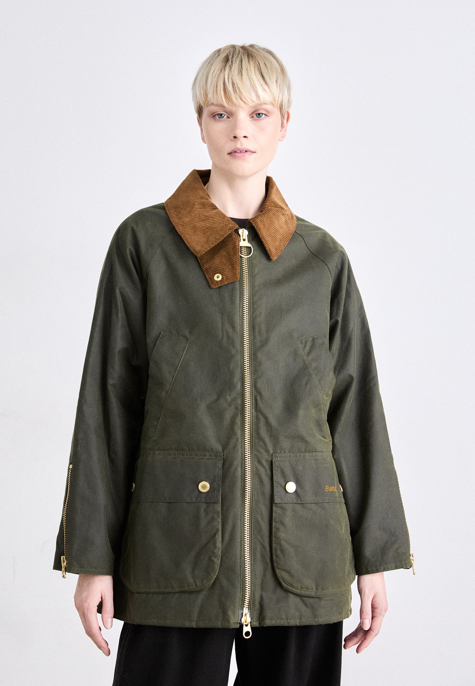 Barbour ESTHER - Short coat - archive olive/olive - Zalando.co.uk