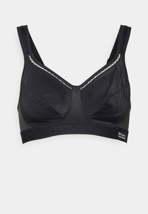 ACTIVE CLASSIC SUPPORT BRA - Tvirtai krūtinę prilaikanti sportinė liemenėlė - black