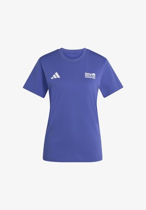 adidas Performance, BER26 MAP TEE - T-shirt print - dual indigo