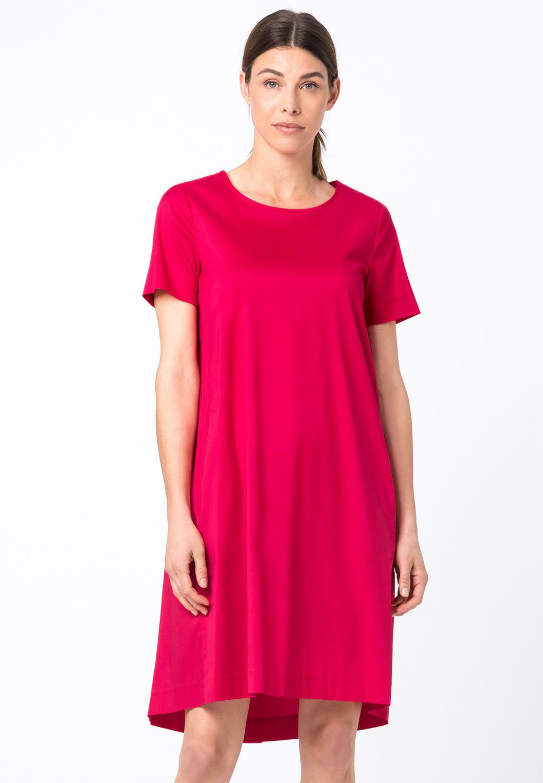 Hallhuber Weit Geschnittenes Jerseykleid Cyclam Pink Zalando De 