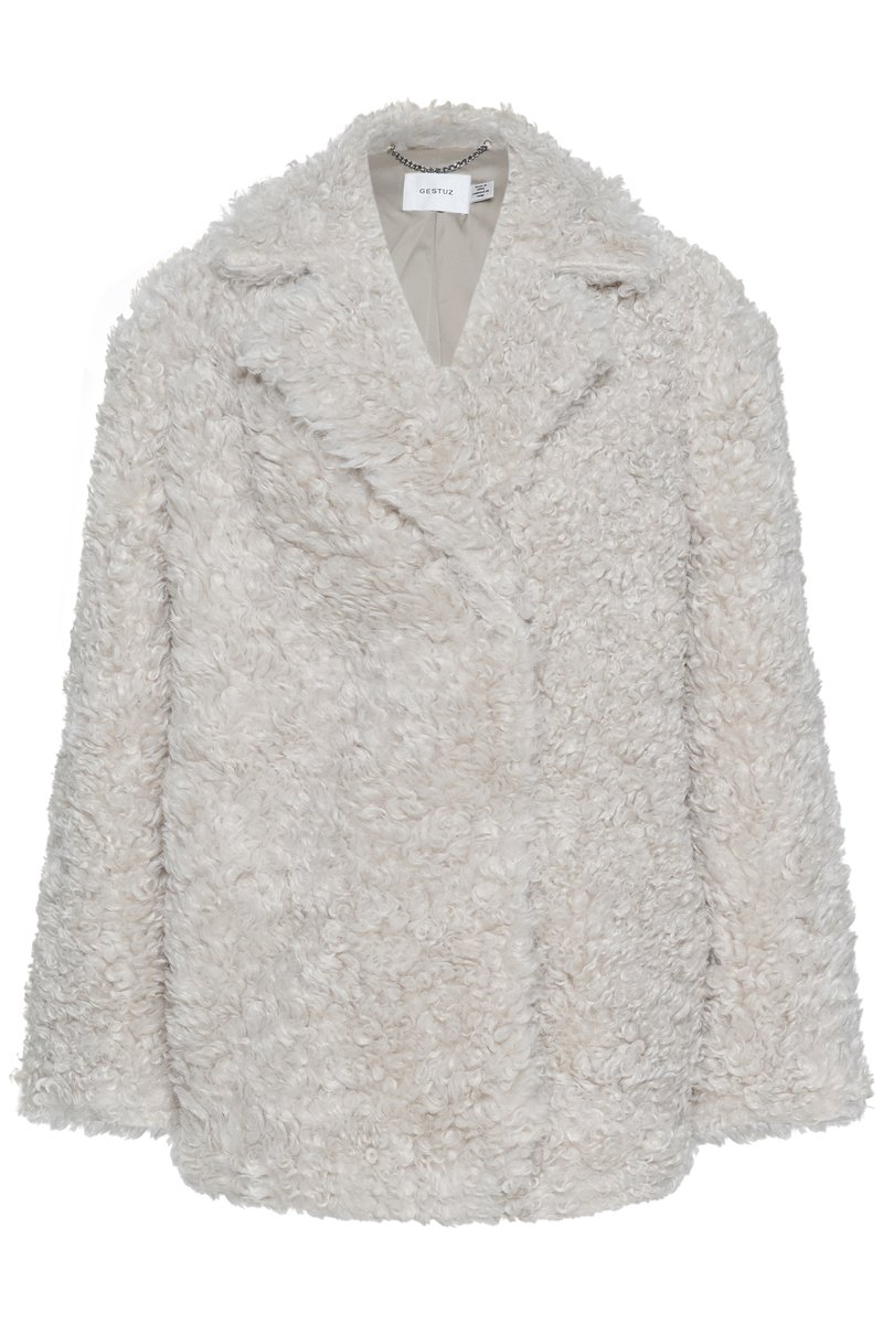 Gestuz Wintermantel lichtgrijs