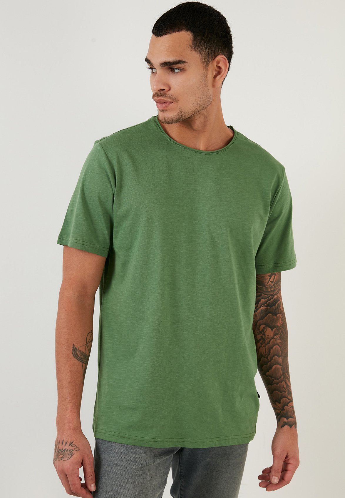 3er Pack Damen T-Shirts Slim Fit - Basic Crop Tops Kurzarm/Langarm Für Streetwear Style