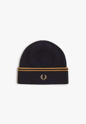 Fred Perry, TWIN TIPPED BEANIE UNISEX - Berretto - black/dark caramel