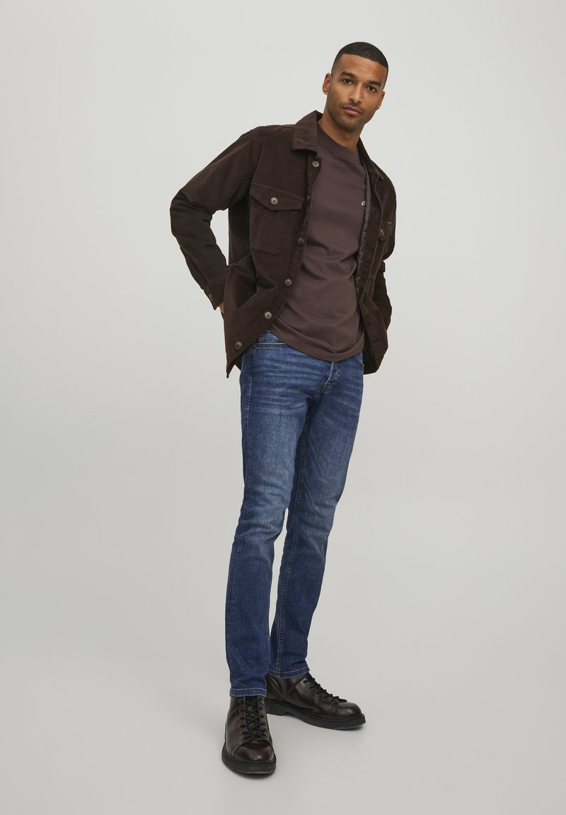 jack & jones Slim fit jeans donkerblauw denim