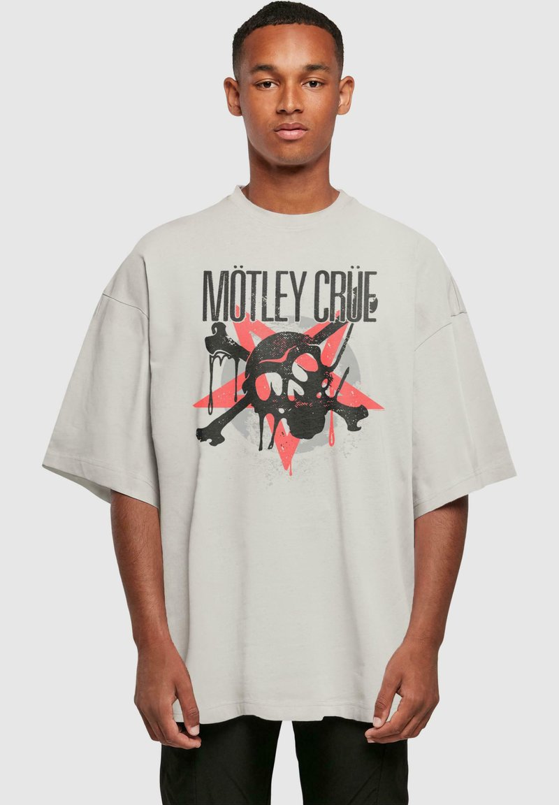 Merchcode MOTLEY CRUE - MONTAGE SKULL HUGE - Top s dlouhým rukávem - lightasphalt