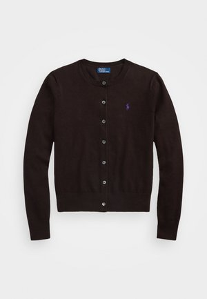 Polo Ralph Lauren COTTON CREWNECK CARDIGAN - Strickjacke - circuit brown