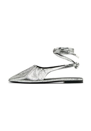 Slingback ballet pumps - silver-coloured