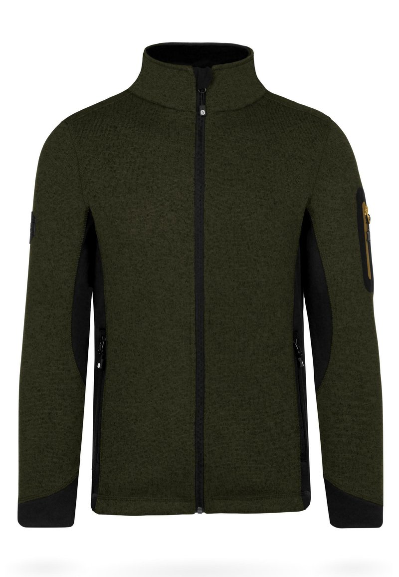 normani Outdoor Sports OUTDOOR ÜBERGANGS STRICKJACKE MIT SEITENTASCHEN - Fleecejacke - oliv