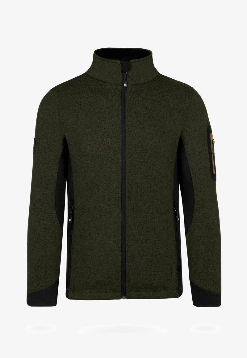 normani Outdoor Sports OUTDOOR ÜBERGANGS STRICKJACKE MIT SEITENTASCHEN - Fleecejacke - oliv