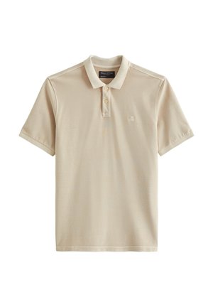 Marc O'Polo, SHORT SLEEVE SLITS AT HEM EMBROIDERY - Poloshirt - light oat