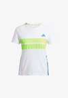 ADIZERO RETRO - Tekninen t-paita - white lucid lemon