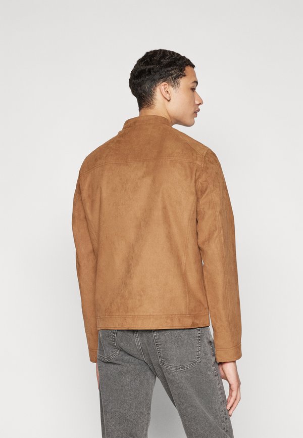 JJEDYLAN JACKET - Faux leather jacket - cognac2