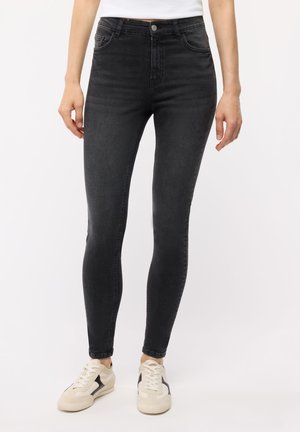 Terranova, PANTALONE JEANS LUNGO TINTA UNITA - Jeans Skinny Fit - nero denim