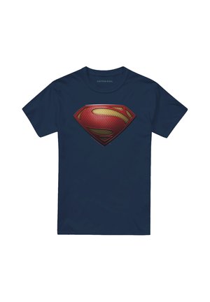 Cotton Soul, MAN OF STEEL MOS SHIELD - Print T-shirt - dark blue