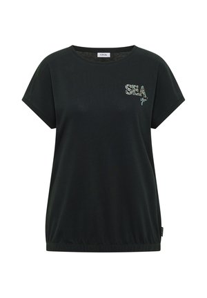 Cecil, T-SHIRT WITH ROUND NECK AND EMBROIDERY - T-shirt imprimé - palm breeze green