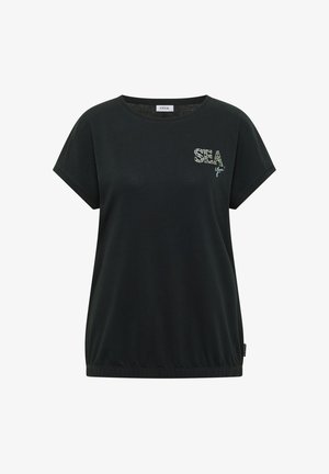 Cecil, T-SHIRT WITH ROUND NECK AND EMBROIDERY - T-shirt print - palm breeze green