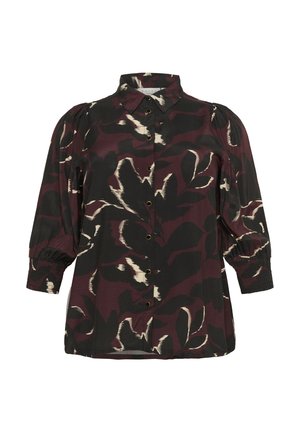Kaffe Curve MILANA - Hemdbluse - windsor wine/black flower