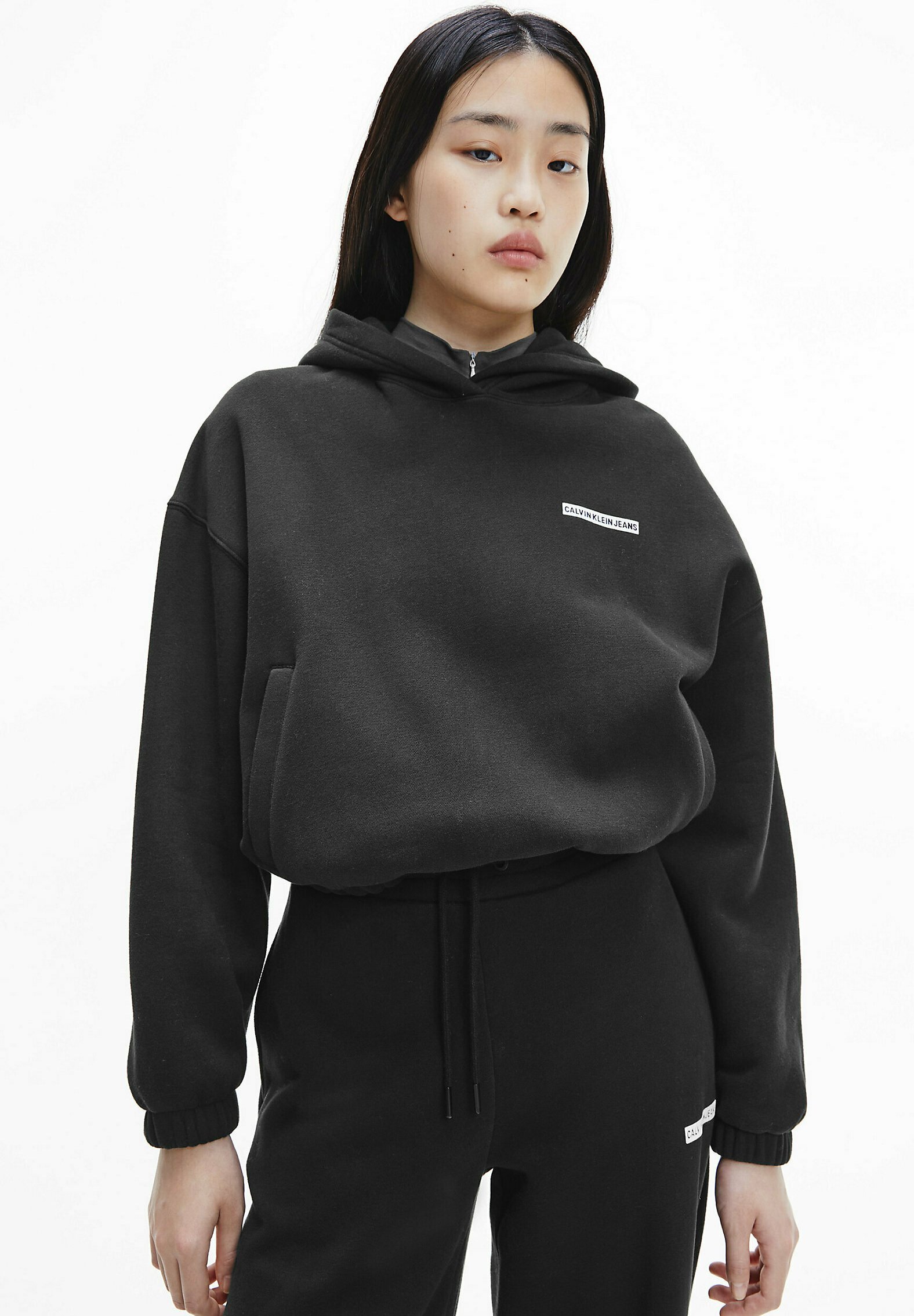 Calvin Klein Jeans Felpa con cappuccio - ck black/nero - Zalando.it