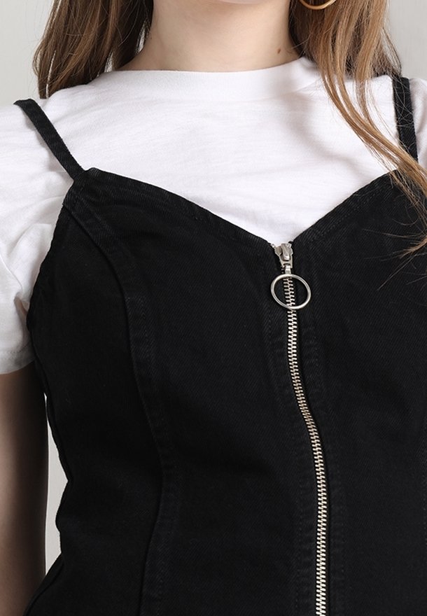 Topshop Denim dress - black denim - (Pre-owned) - Zalando.ie