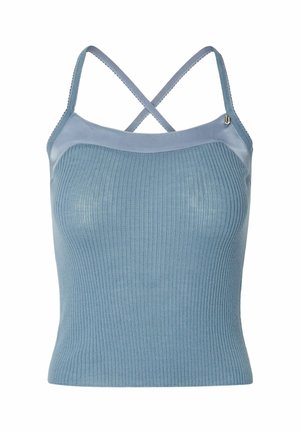 LIU JO, LIU JO CROSS-BACK KNIT TOP - Μπλούζα - light blue