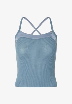 LIU JO, LIU JO CROSS-BACK KNIT TOP - Μπλούζα - light blue