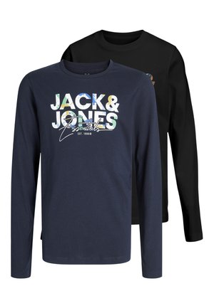 Jack & Jones Junior, JJGEPLAS TEE CREW NECK 2 PACK - Longsleeve - sky captain/black