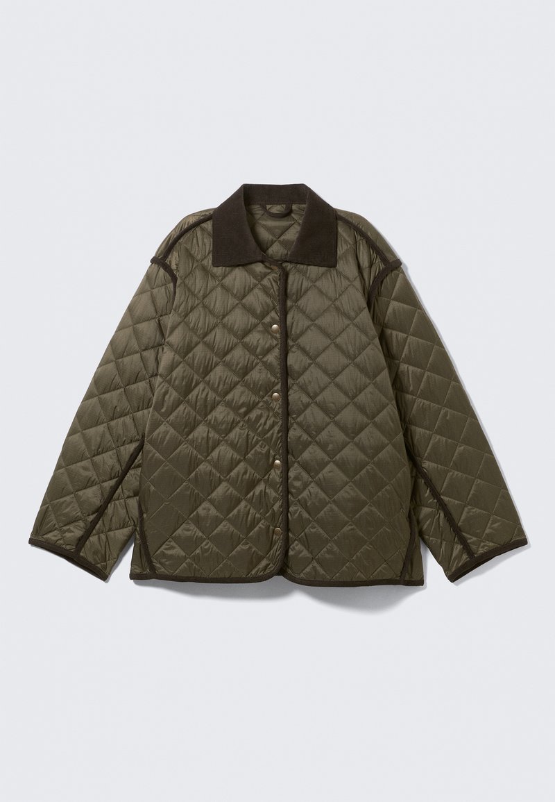 Weekday OVERSIZED QUILTED LINER - Veste mi-saison - dark brown/marron ...