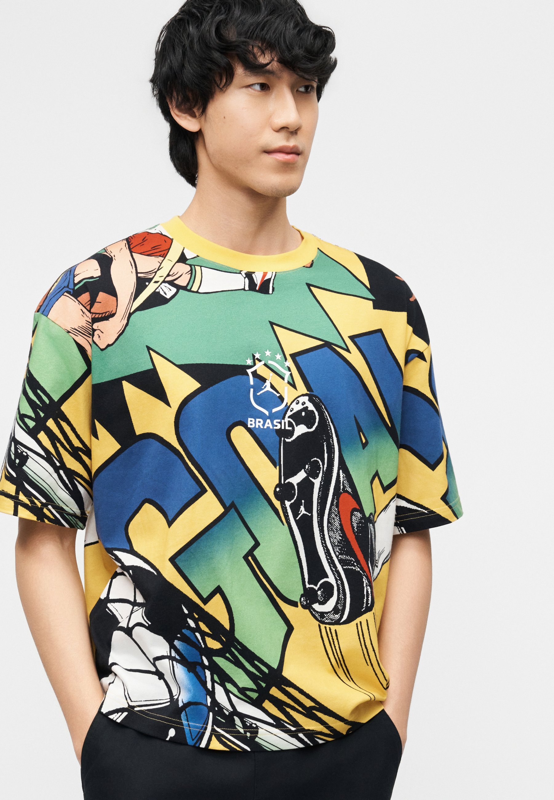Jordan X BRAZIL - Print T-shirt - yellow - Zalando.co.uk