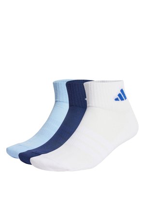 CUSHIONED ANKLE 3 PAIR PACK - Calcetines de deporte - dark blue/white/glow blue