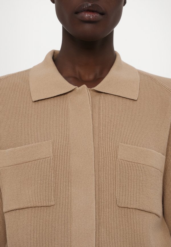 CARDIGAN LONG SLEEVE - Cardigan - dark chino beige2