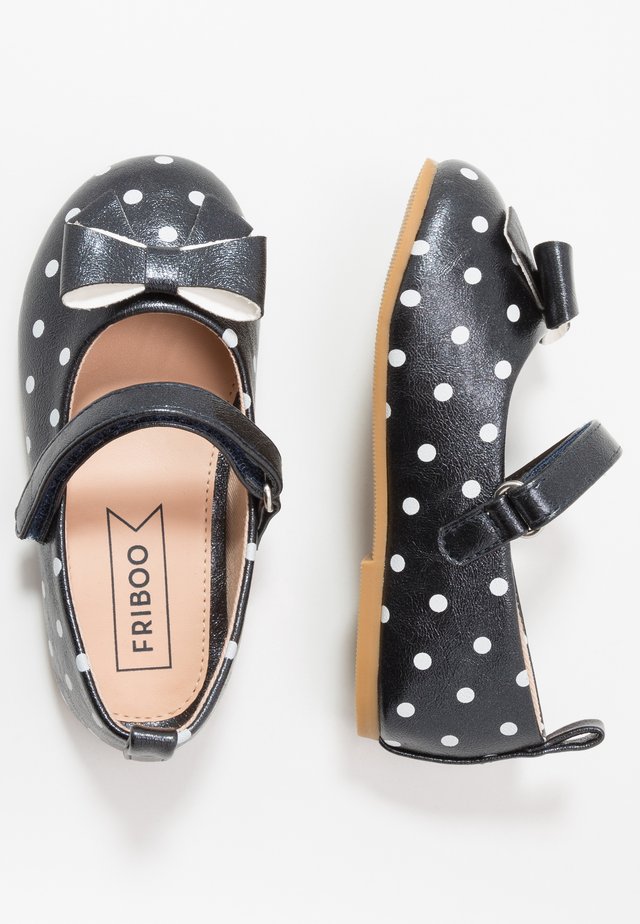 Ankle strap ballet pumps - dark blue