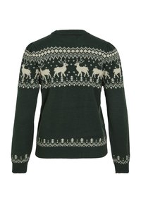 VILA VIDEER LS CHRISTMAS - Džemperis - pine grove pattern jacquard
