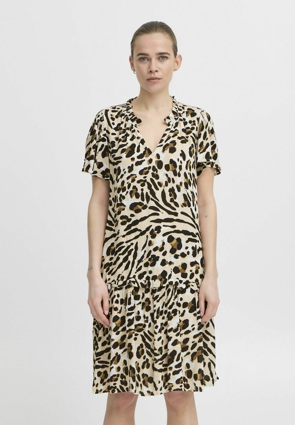 IHMARRAKECH - Day dress - caribou animal aop