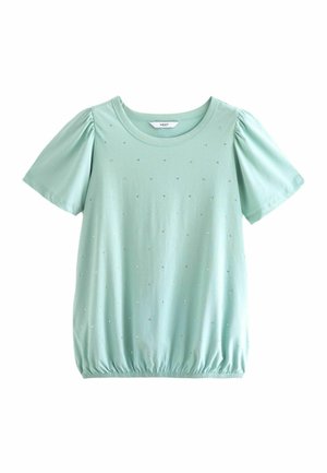 Next SHORT SLEEVE SPARKLE BUBBLEHEM - Nyomott mintás póló - sage green