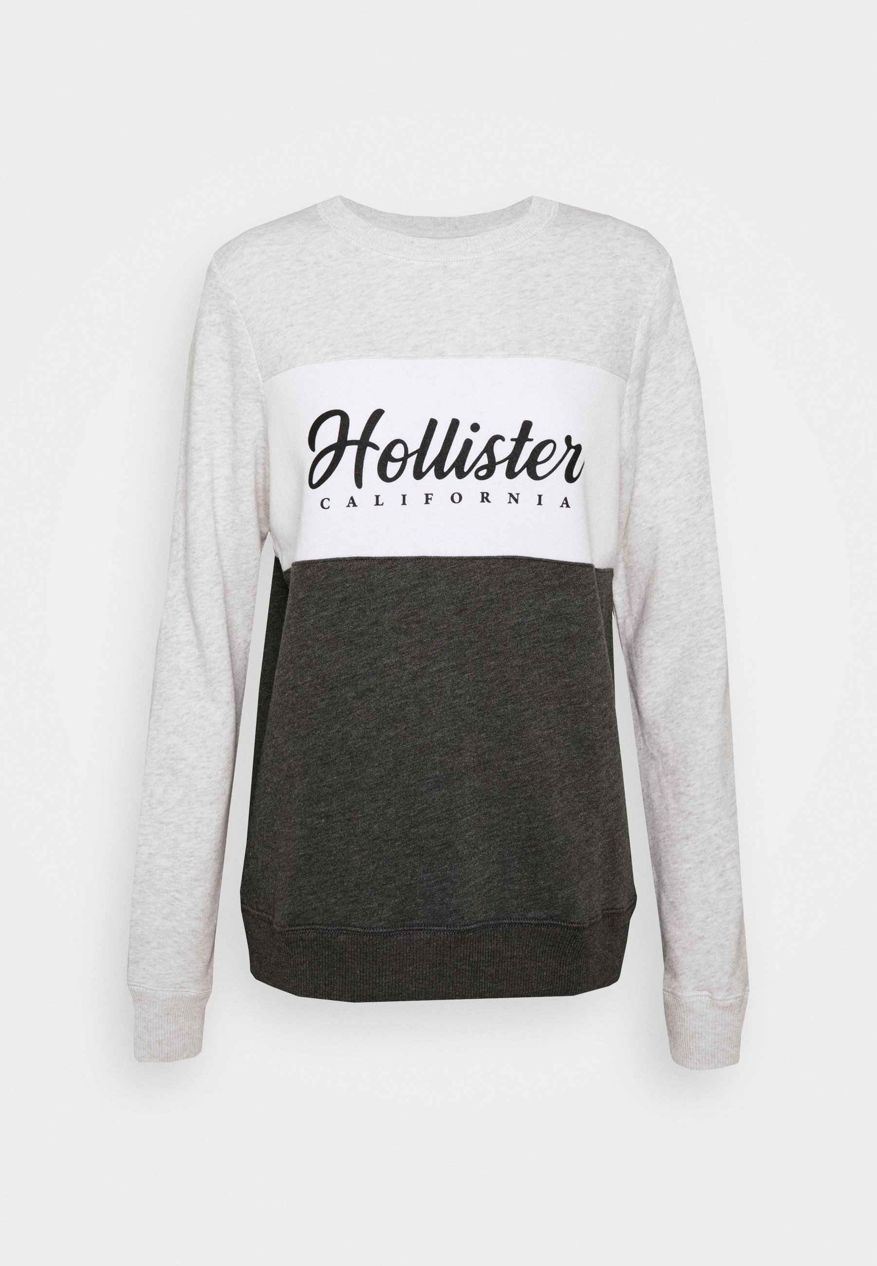 Hollister Co. FASHION CREW Sweater greywhite Zalando.nl Hollister Co. FASHION CREW Sweater greywhite Zalando.nl