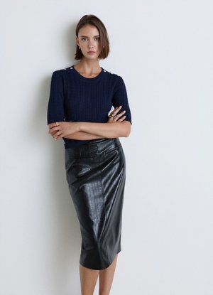 Calliope, T-SHIRT TINTA UNITA - T-shirt con stampa - blu notte