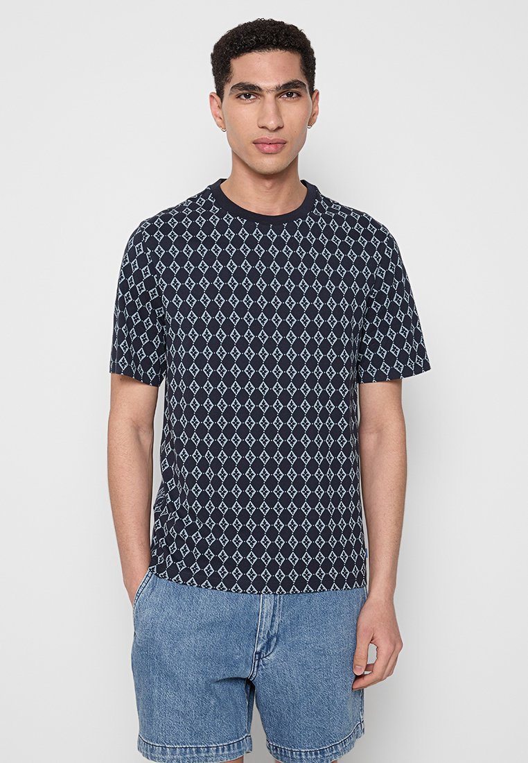 Scotch & Soda T-shirt print donkerblauw