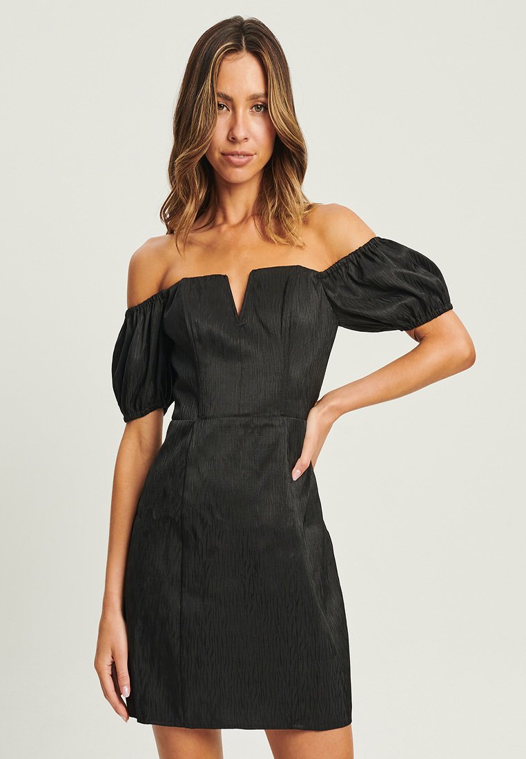 BWLDR KATY Cocktail dress / Party dress black jacquard/black