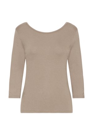 Fransa DOTTA TEE - Top s dlouhým rukávem - desert taupe