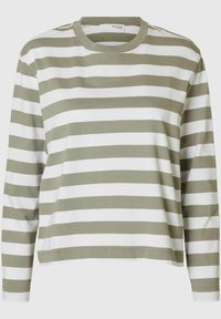 SLFESSENTIAL BOXY TEE  - Ilgarankovis viršutinės dalies drabužis - vetiver